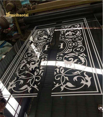 زهرة محفورة بالفضة المغلفة ورقة الفولاذ المقاوم للصدأ المصعد 1219x2438mm حجم SS 304 ورقة