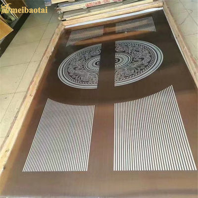 0.95mm سمك 304 صفيحة الفولاذ المقاوم للصدأ مع تصميم حفر للمصاعد في 1219x2438mm الحجم