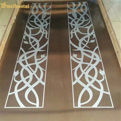 1500mm عرض ورقة الفولاذ المقاوم للصدأ محفوراً للمصعد الديكور