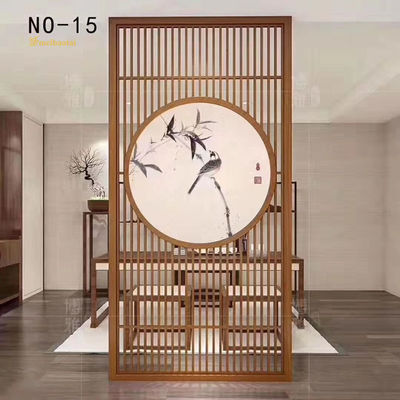 سعر جيد PVD لون الفولاذ المقاوم للصدأ غرفة شكل مربع مقسم فندق ديكور الانترنت