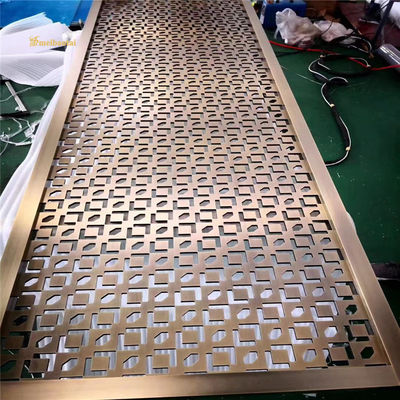 سعر جيد PVD الذهب الأسود المطلي الفولاذ المقاوم للصدأ الألومنيوم غرفة الحائط حجم مخصص الانترنت