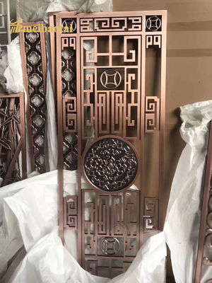 سعر جيد الفندق النمط الفولاذ المقاوم للصدأ، الحديد، الألومنيوم تزيين الشاشة مقسم الغرفة الانترنت