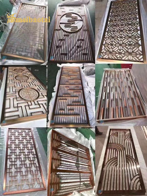 سعر جيد SS201 304 تخصيص الفولاذ المقاوم للصدأ غرفة تقسيم الديكور الجدار الانترنت