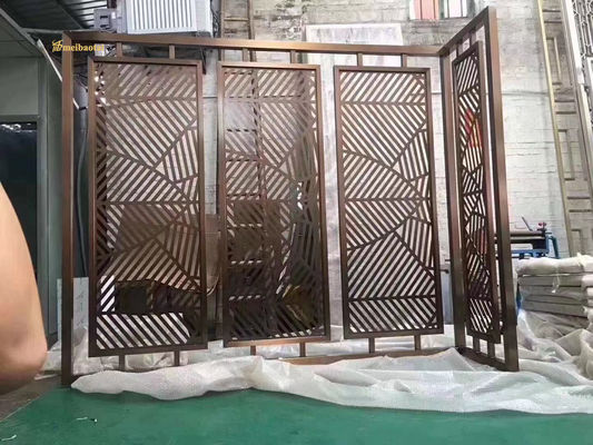 سعر جيد تصفية الشعر 201 مقسم غرفة الفولاذ المقاوم للصدأ بحجم مخصص وقسم حائط معدني PVC بالليزر الانترنت