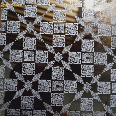 الصف 201 ورقة الفولاذ المقاوم للصدأ محفورة 1219x3048mm مع 70 ميكرون فيلم PVC لوحة الزخرفة المصعد