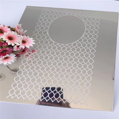 ورقة من الفولاذ المقاوم للصدأ 304 مع المرايا الذهبية 1219x2438mm لتزيين المصعد