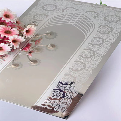 سعر جيد 8ft طول المصعد محفور ورقة الفولاذ المقاوم للصدأ سمك 1.0mm الانترنت