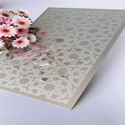 4 * 8FT التشطيب المرآة المخصصة حفر ورقة الفولاذ المقاوم للصدأ لتزيين المصعد