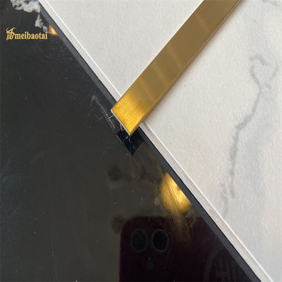 مقطوعة ذهبية متكاملة من الفولاذ المقاوم للصدأ 304 طلاء على شكل T للفولاذ الركني