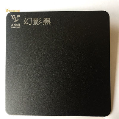 الرمال الرملية الأسود 0.55mm سمك 304 الفولاذ المقاوم للصدأ لوحة SS الزخرفية مع شكل مسطح